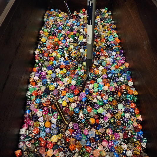 Goblin Mystery Dice Set | RPG Polyhedral DnD Dice with Loot Sack