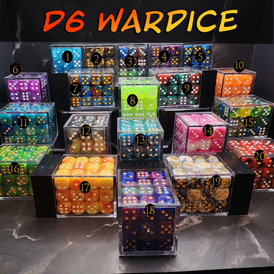 Loot Goblin's Wargame Dice Set | 12mm D6 Pip Dice | RPG Dice Includes Burlap Bag | Free Loot!