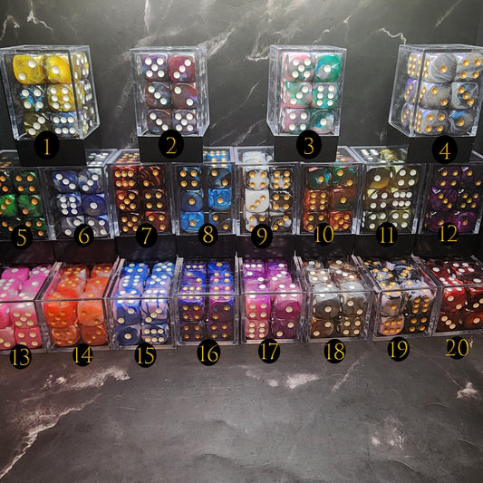Dice of the 20 Faiths - Colorful 16mm Dice for Wargames, DnD, RPGs