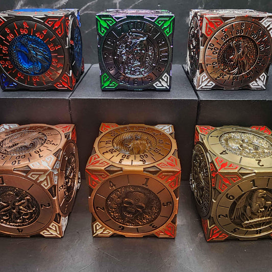 Metal Cube Spinner Dice | TTRPG Dice | DnD, Pathfinder | Includes Loot | Ships Free 50+