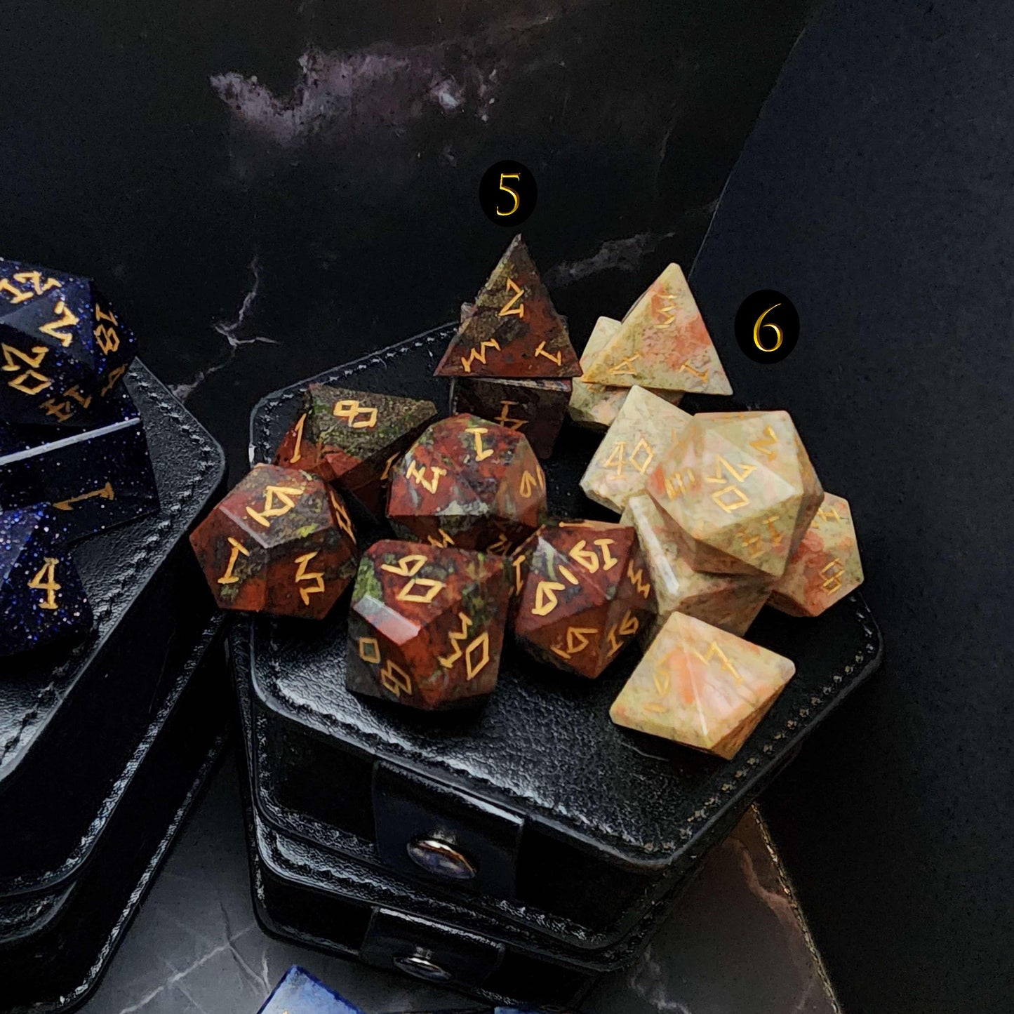 Gemstone Crystal RPG Dice Set | Includes Box and Loot!