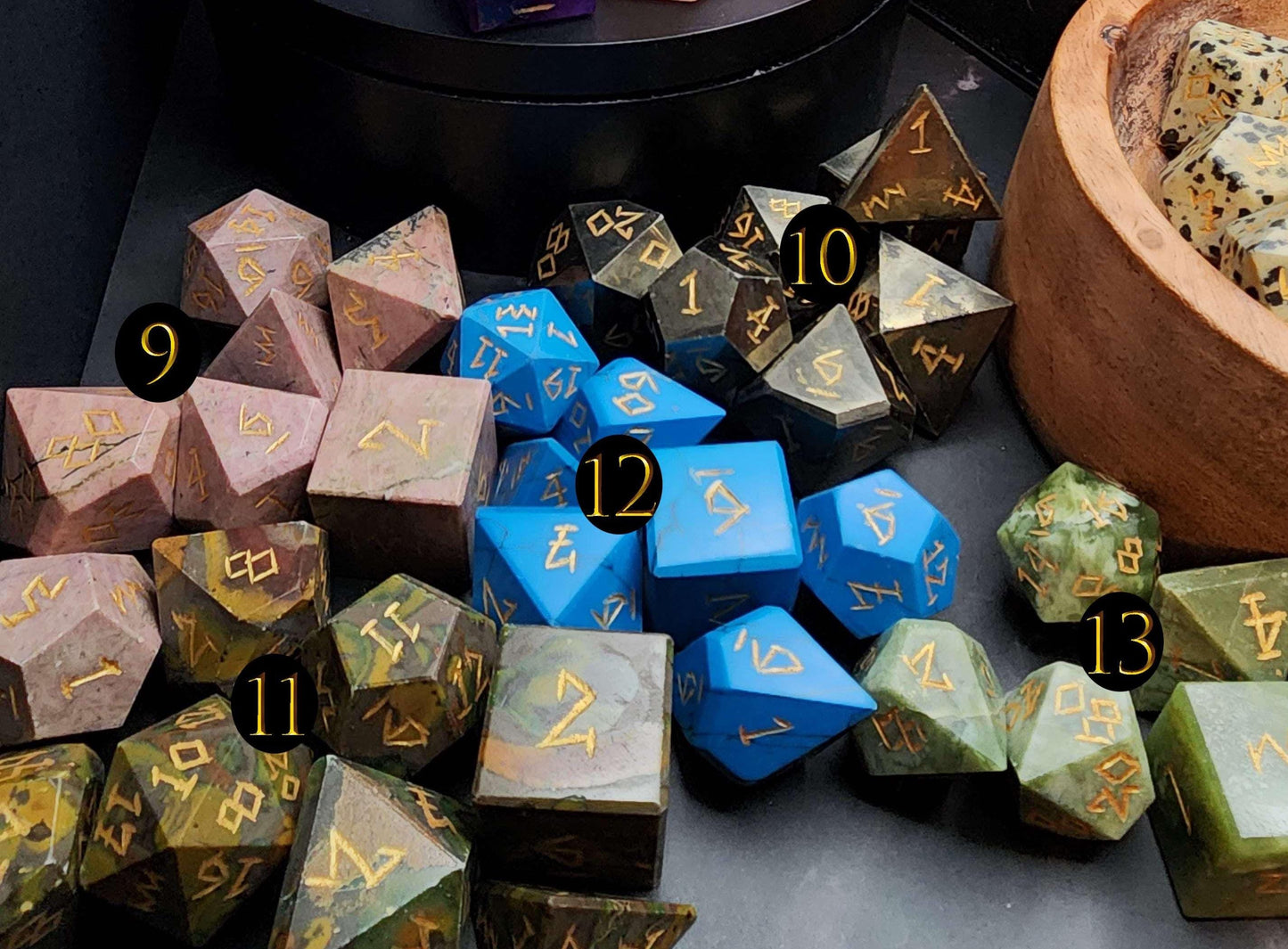 Gemstone Crystal RPG Dice Set | Includes Box and Loot!