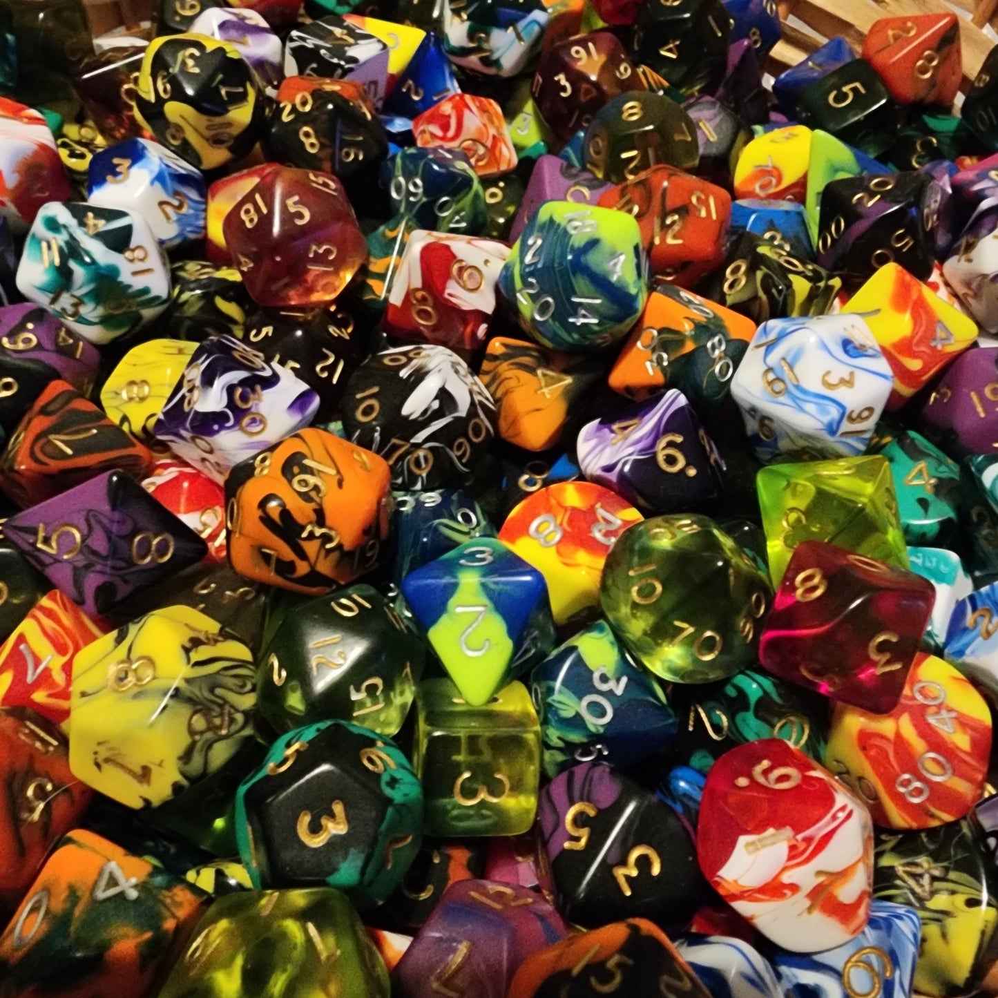 Chaos Goblin Dice Scoop with Bag | TTRPG Mystery Gift Bag | 500+ Curated Styles for DnD | Free Shipping 35 | Metal | Resin | Gemstone