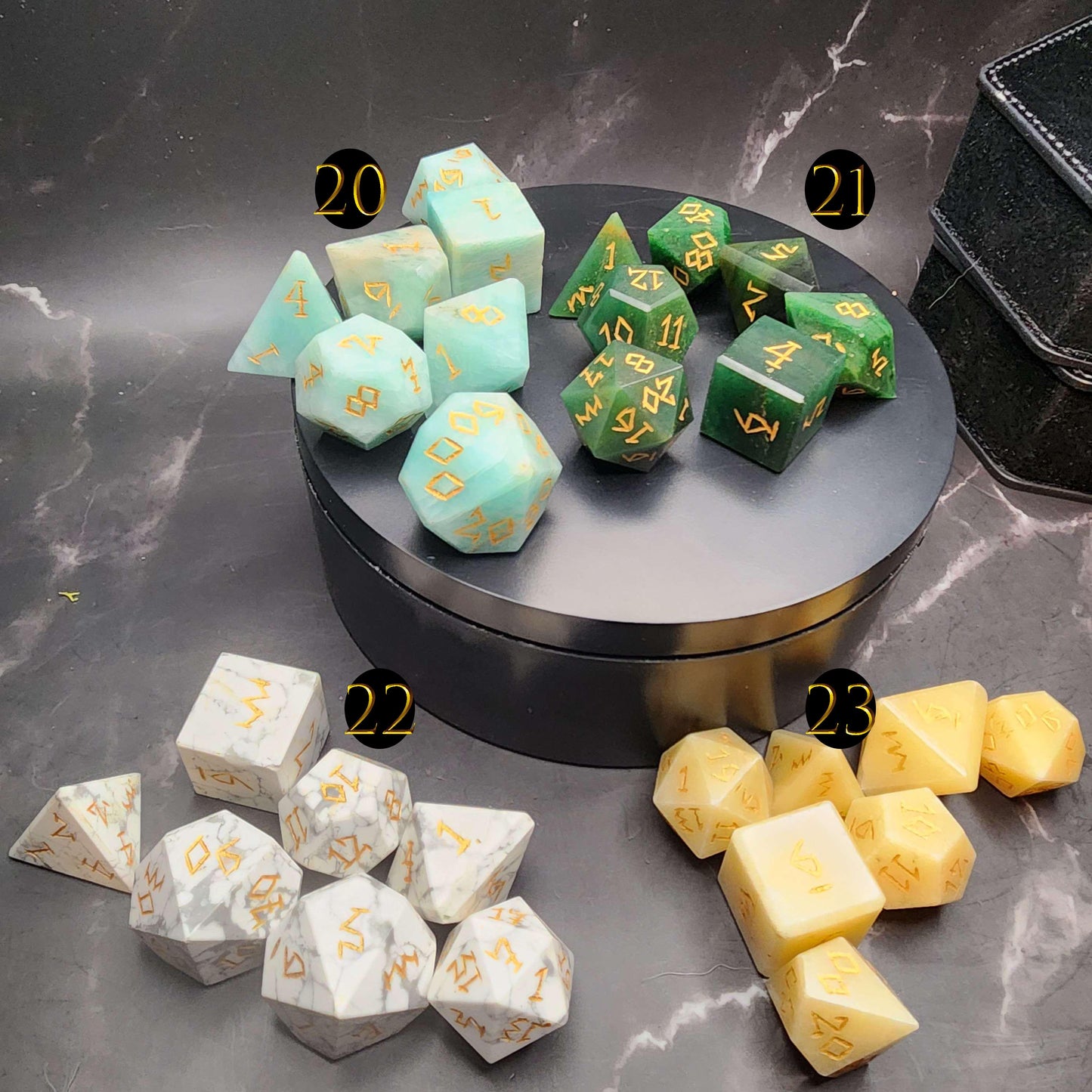 Gemstone Crystal RPG Dice Set | Includes Box and Loot!