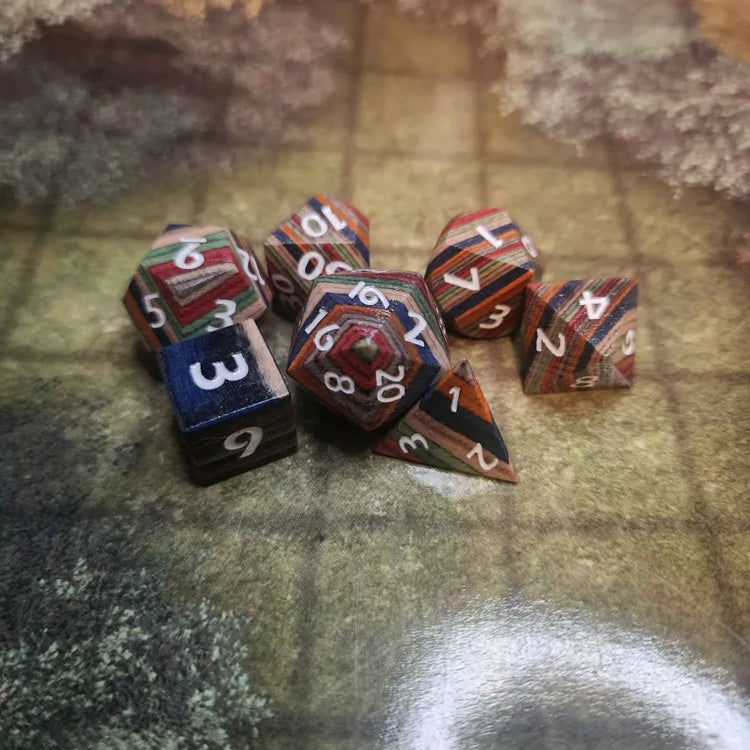 Dryads Revenge Wooden DnD RPG Dice Set