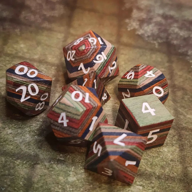 Dryads Revenge Wooden DnD RPG Dice Set
