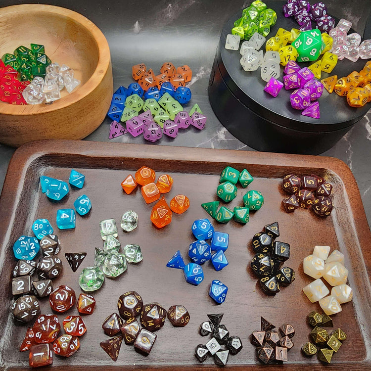 Goblin Mystery Dice Set | RPG Polyhedral DnD Dice with Loot Sack