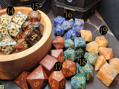 Gemstone Crystal RPG Dice Set | Includes Box and Loot!