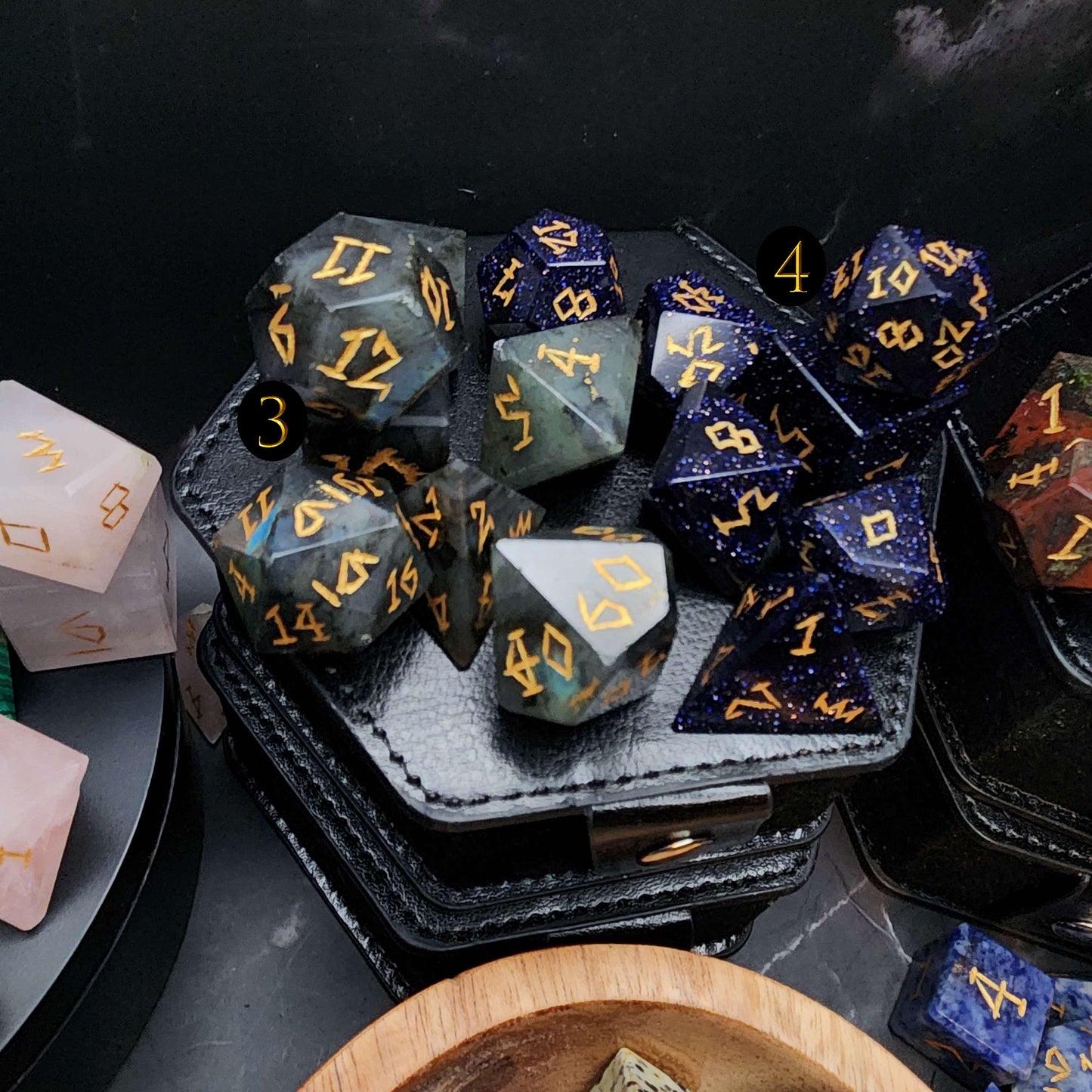 Gemstone Crystal RPG Dice Set | Includes Box and Loot!