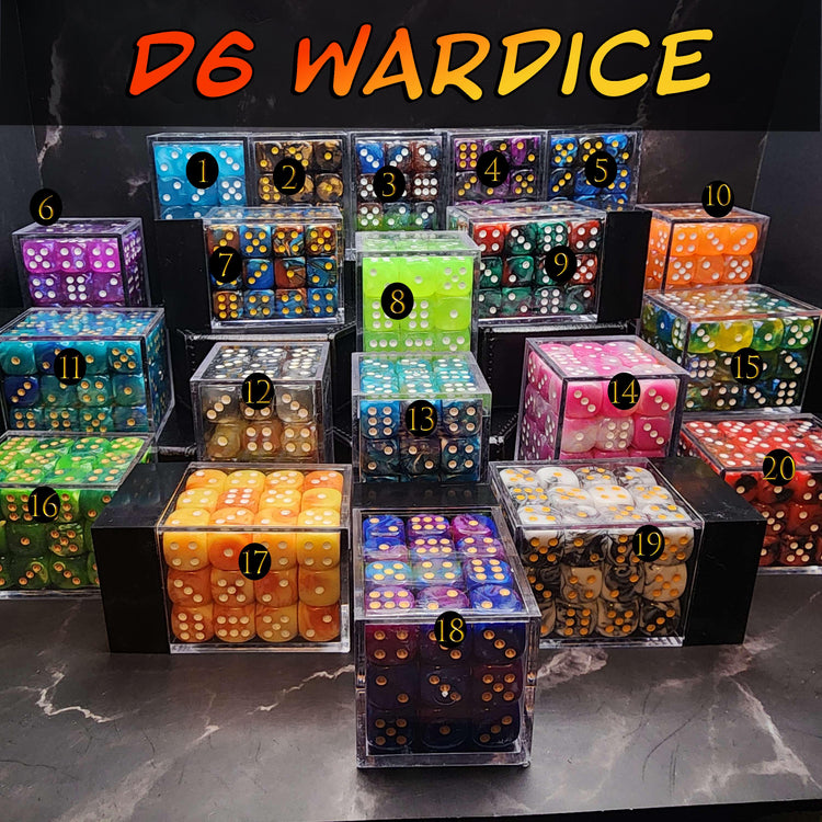Loot Goblin's Wargame Dice Set | 12mm D6 Pip Dice | RPG Dice  Includes Burlap Bag | Free Loot!