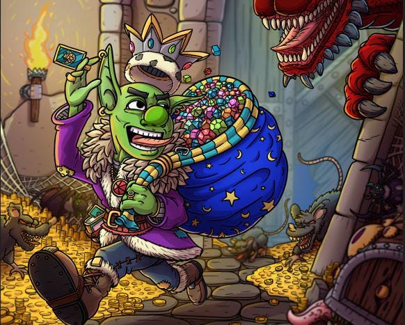 Loot Goblin’s Rift Relics | Liquid Core RPG & DnD Dice Set