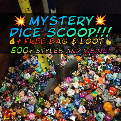 Goblin Chaos Mystery RPG Dice Scoop | Over 500 Styles Polyhedral Dice + Loot & Free Bag!