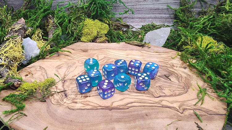 Loot Goblin's Wargame Dice Set | 12mm D6 Pip Dice | RPG Dice  Includes Burlap Bag | Free Loot!