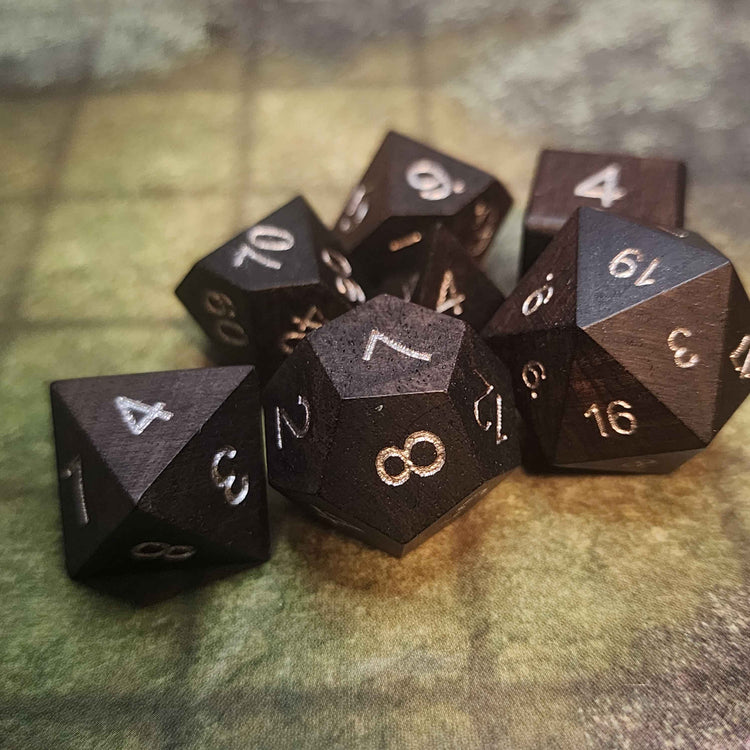 Dryads Revenge Wooden DnD RPG Dice Set
