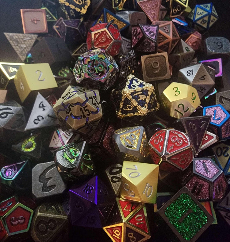 Loot Goblin’s Metal Dice | Random Metal Dice | TTRPG Dice | DnD, Pathfinder, & Warhammer Compatible | Wargame Dice | Ships Free 50+