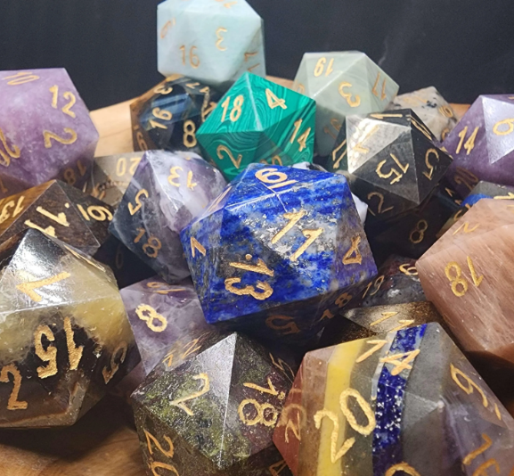 Mystery Gemstone Dice Set | Random Crystal RPG Dice for DnD & Wargaming