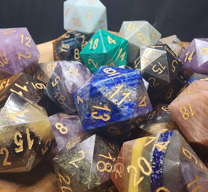 Mystery Gemstone Dice Set | Random Crystal RPG Dice for DnD & Wargaming