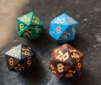 Mystery Gemstone Dice Set | Random Crystal RPG Dice for DnD & Wargaming