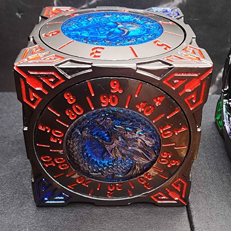 Metal Cube Spinner Dice | TTRPG Dice | DnD, Pathfinder | Includes Loot | Ships Free 50+