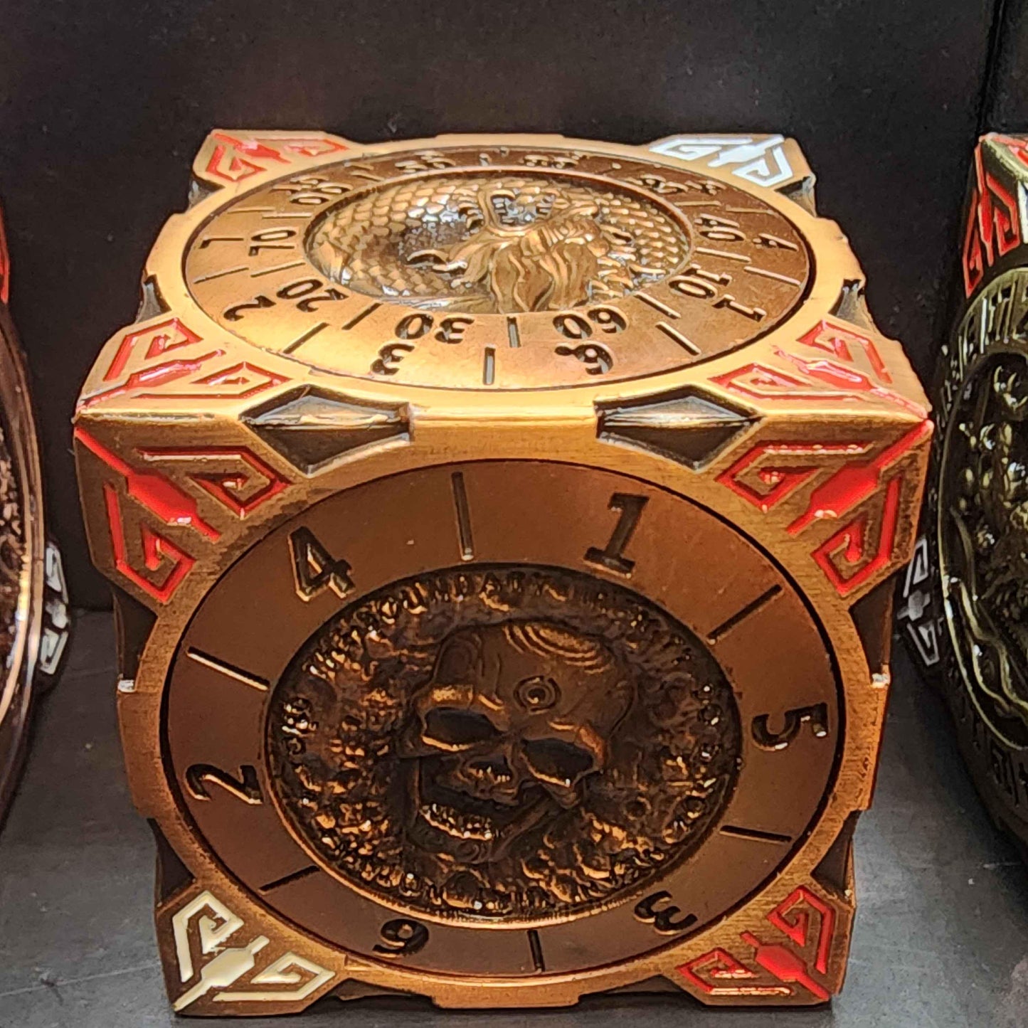 Metal Cube Spinner Dice | TTRPG Dice | DnD, Pathfinder | Includes Loot | Ships Free 35+