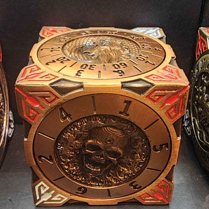 Metal Cube Spinner Dice | TTRPG Dice | DnD, Pathfinder | Includes Loot | Ships Free 35+