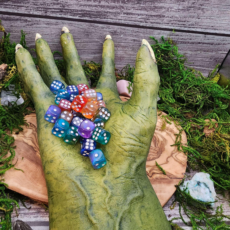 Loot Goblin's Wargame Dice Set | 12mm D6 Pip Dice | RPG Dice  Includes Burlap Bag | Free Loot!
