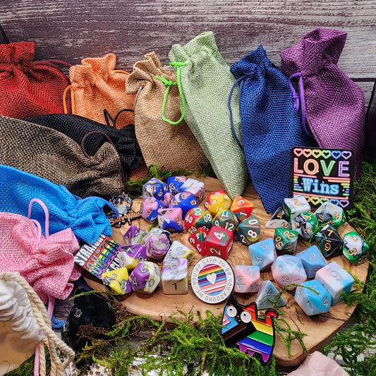 Pride Dice Set | LGBTQ+ Acrylic Polyhedral Dice for DnD TTRPG