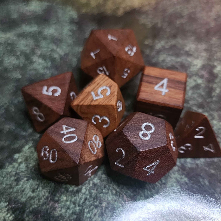 Dryads Revenge Wooden DnD RPG Dice Set