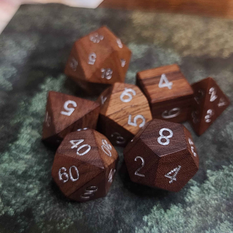 Dryads Revenge Wooden DnD RPG Dice Set