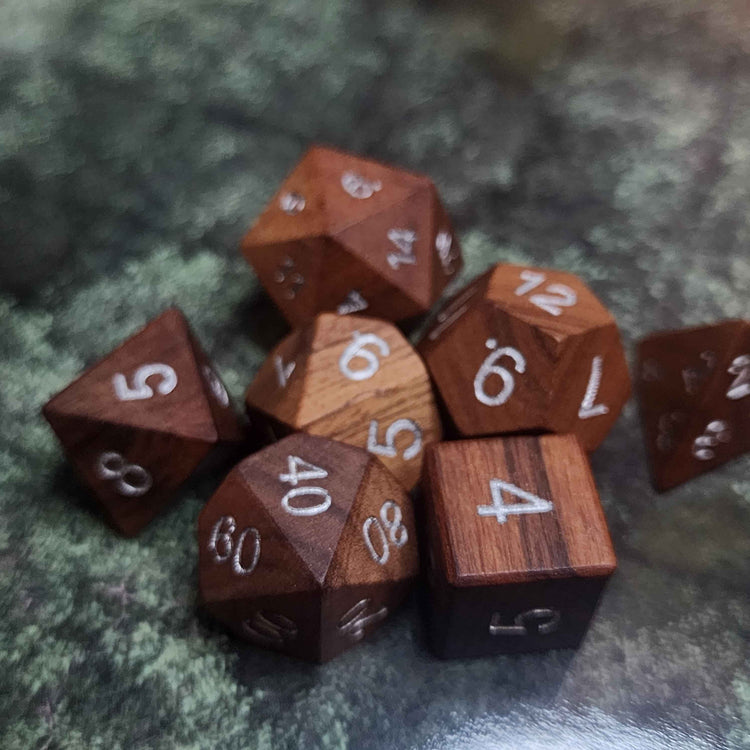 Dryads Revenge Wooden DnD RPG Dice Set